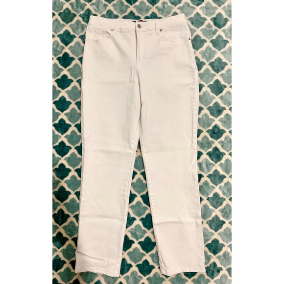 gloria vanderbilt amanda jeans white